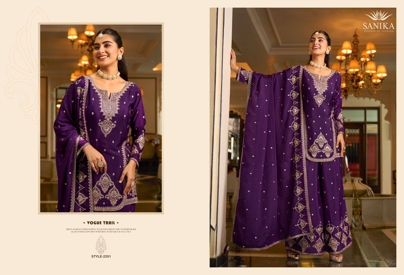 LEHAR by Sanika fashion 2201 to 2203 Series Designer Stylish Fancy Ethnic Wear Collection PREMIUM CHINON SİLK Stitched dresses At Wholesale Price